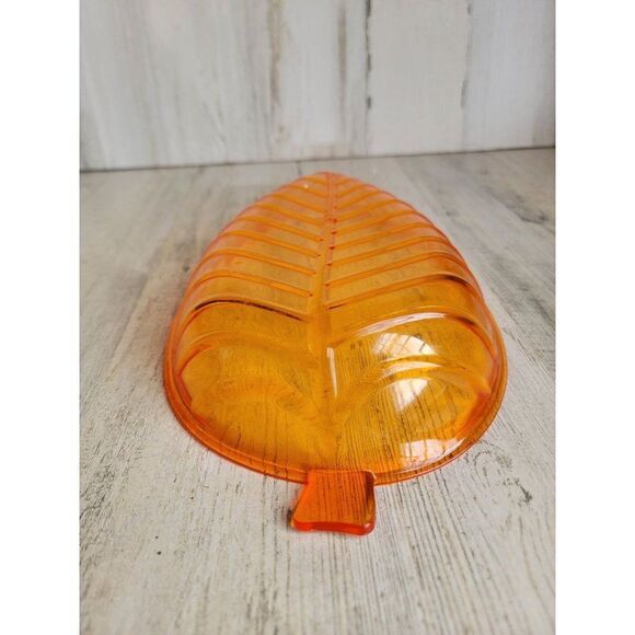 Orange fall leaf plastic table top bowl decor - Picture 5 of 5